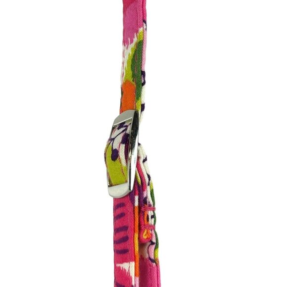 Vera Bradley Clementine Crossbody Bag Hipster Purse Pink/Yellow 8"x6" - Picture 6 of 16